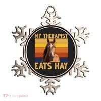 My Therapist Eats Hay Funny Horse Lover Ornament thumb 0