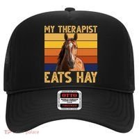 My Therapist Eats Hay Funny Horse Lover Hat thumb 0