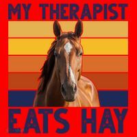 My Therapist Eats Hay Funny Horse Lover Santa Hat thumb 1