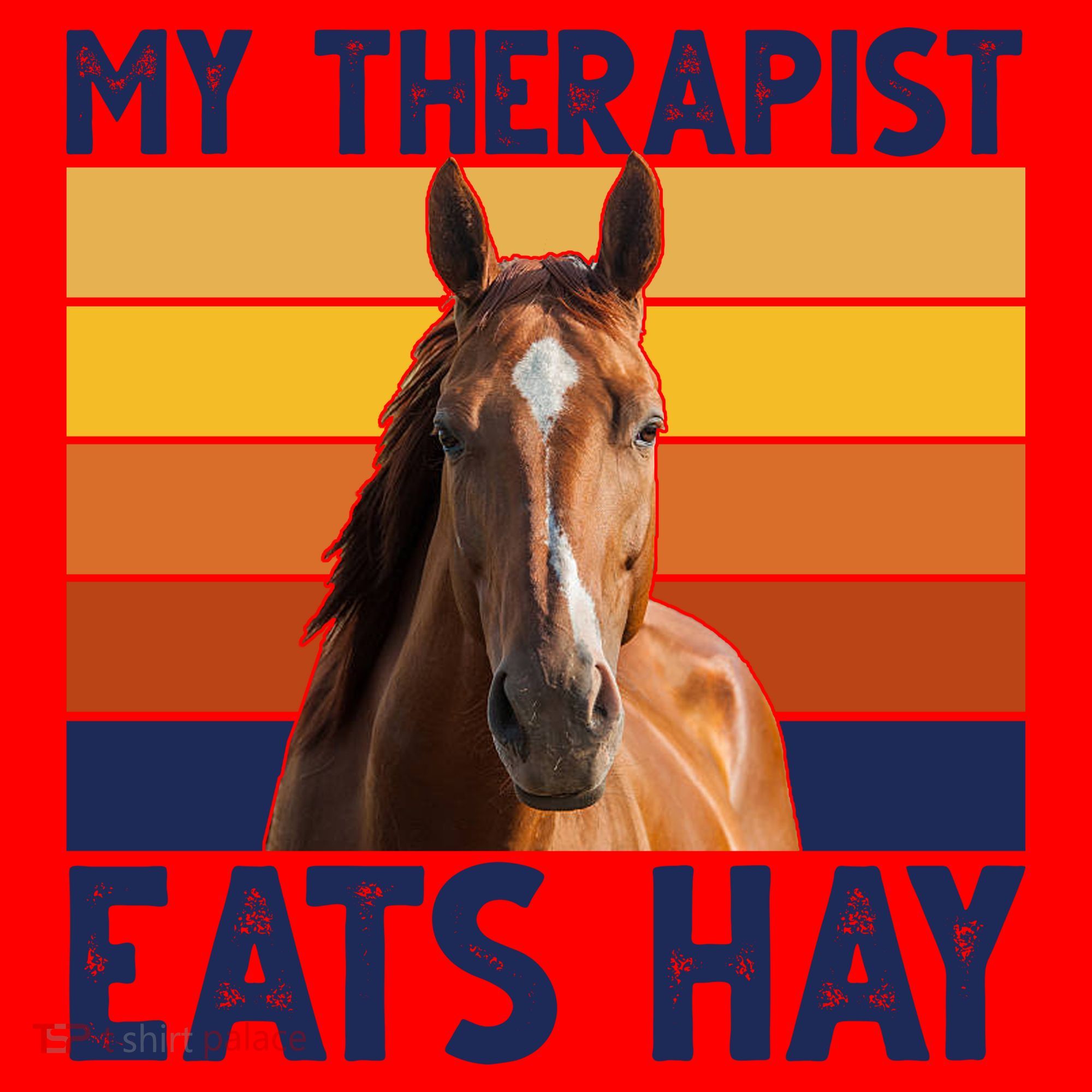 My Therapist Eats Hay Funny Horse Lover Santa Hat