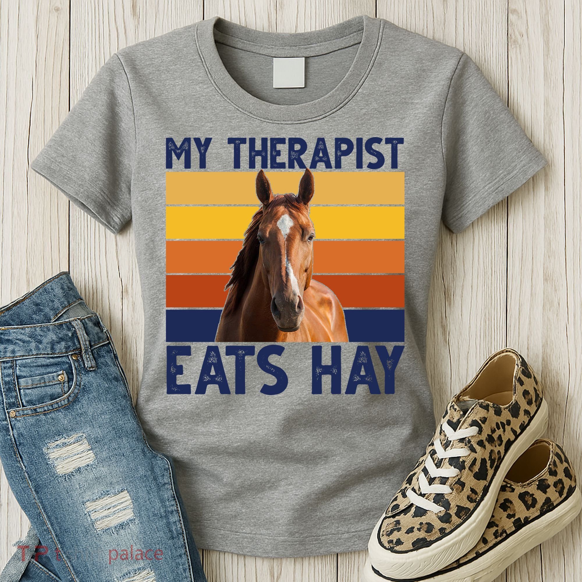My Therapist Eats Hay Funny Horse Lover Women's T-Shirt
