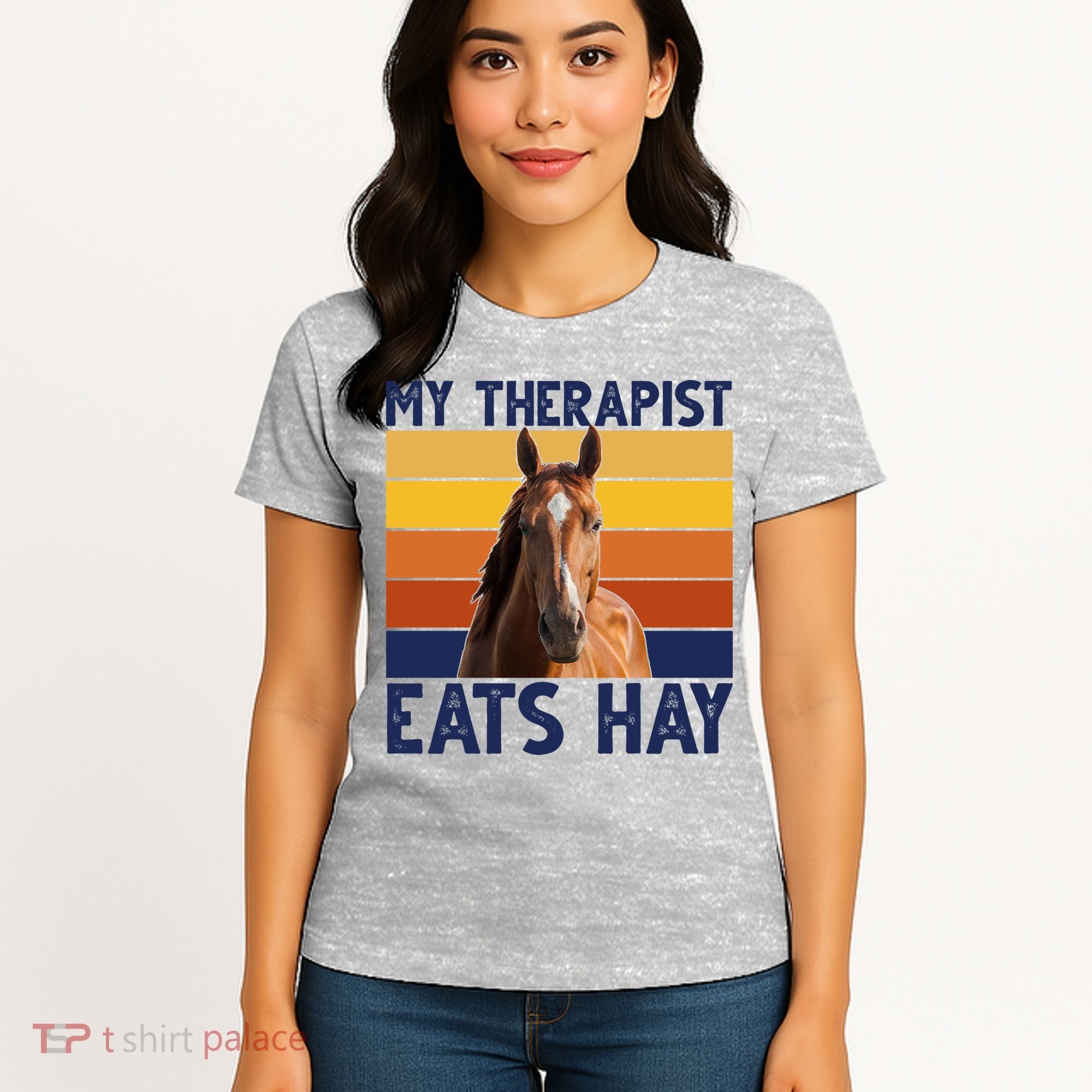 My Therapist Eats Hay Funny Horse Lover Women's T-Shirt