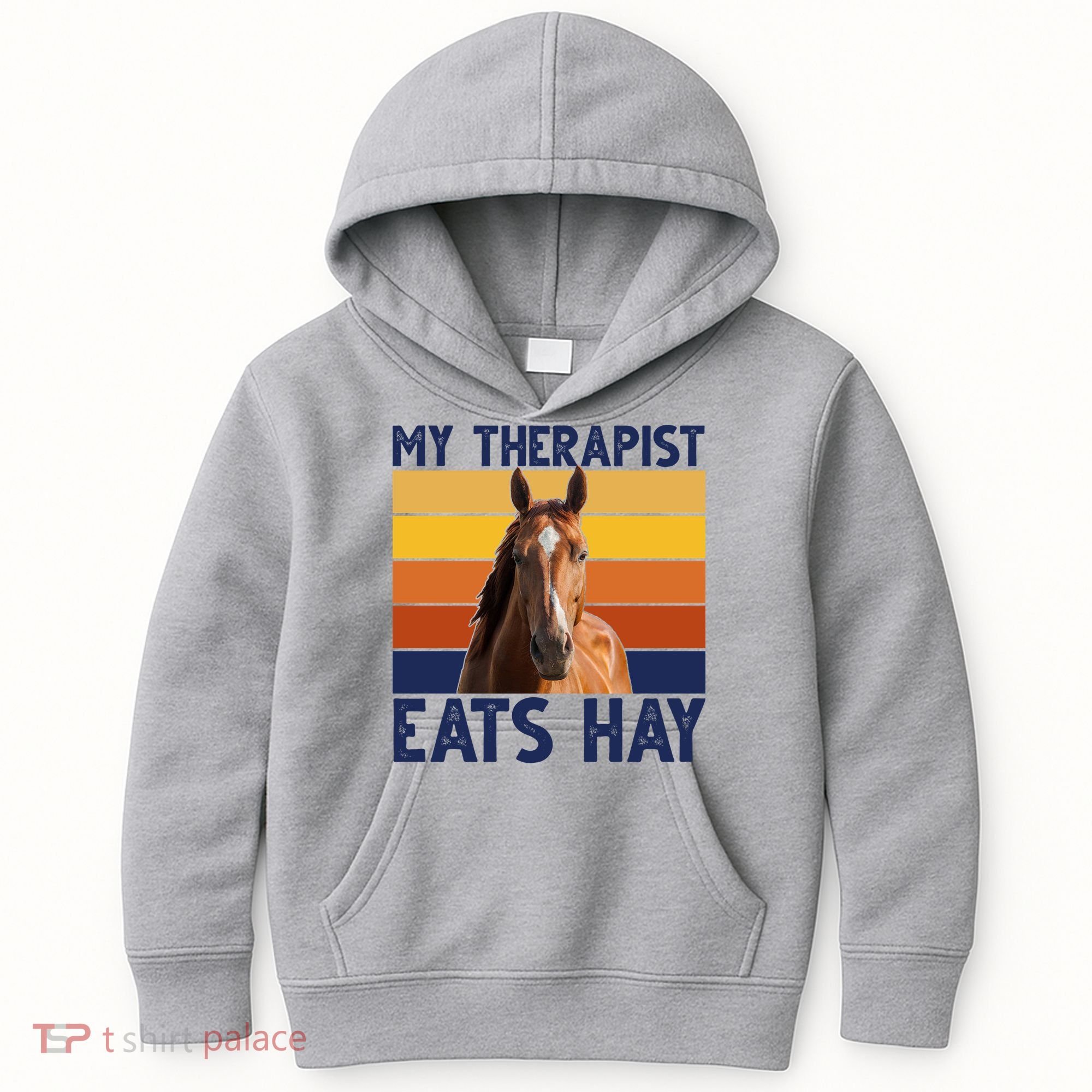 My Therapist Eats Hay Funny Horse Lover Kids Hoodie