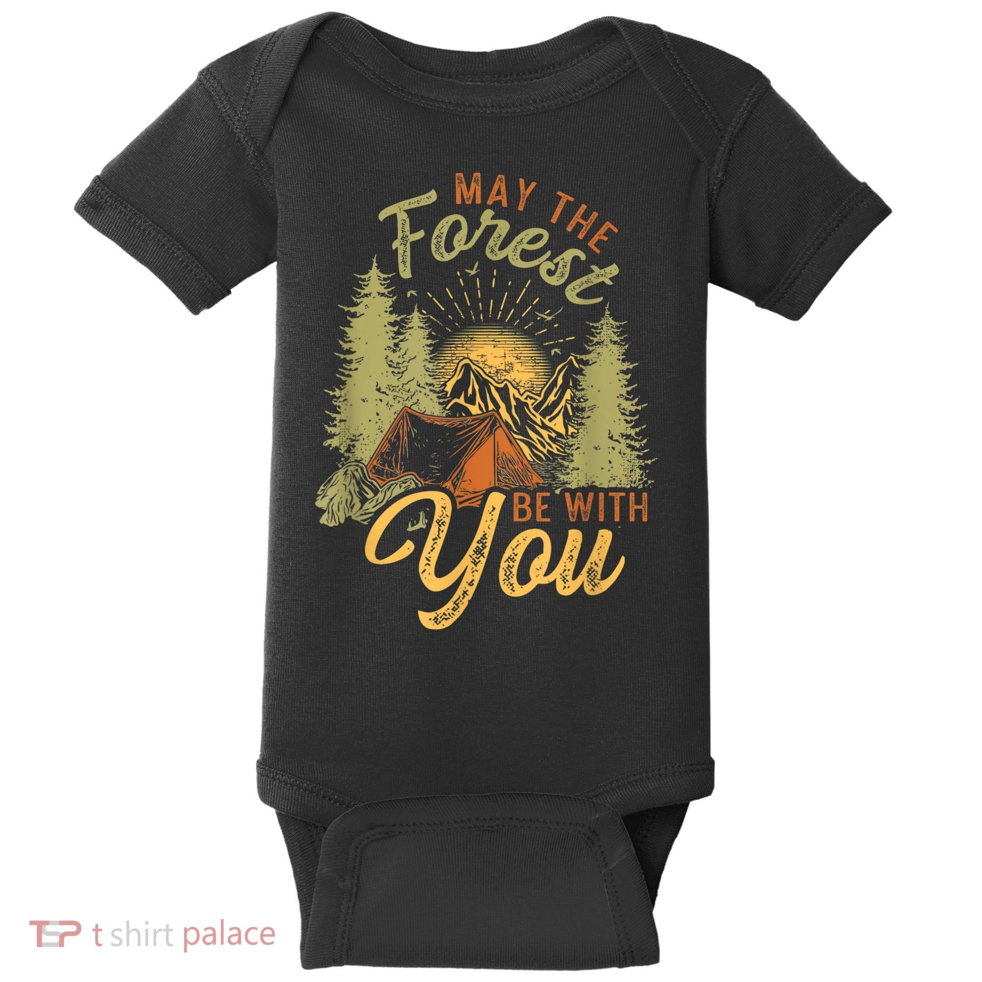 May The Forest Be With You Camping Baby Bodysuit