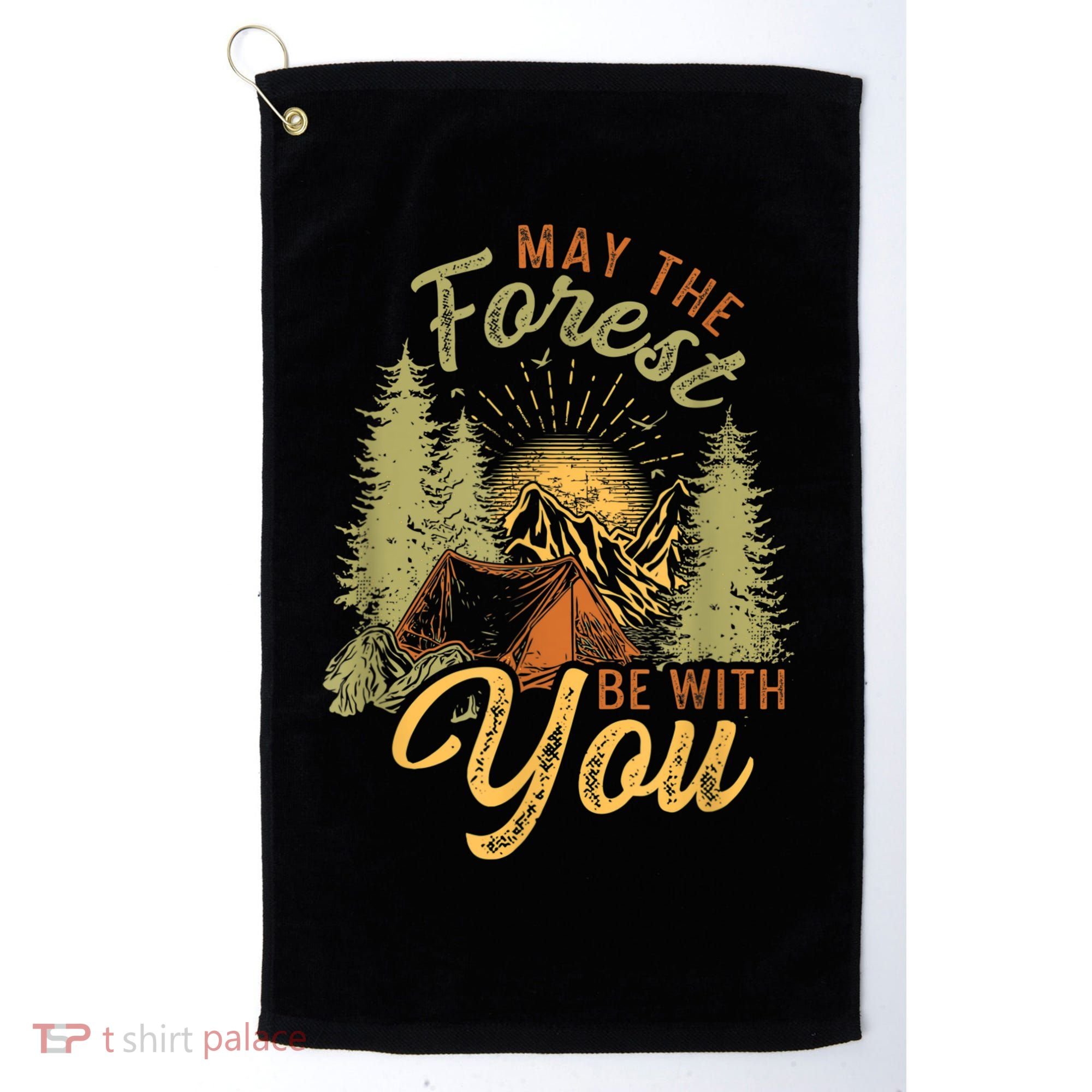 May The Forest Be With You Camping Golf Towel