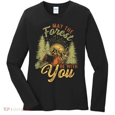 May The Forest Be With You Camping Women's Long Sleeve Shirt
