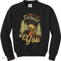 May The Forest Be With You Camping Kids Sweatshirt thumb 0