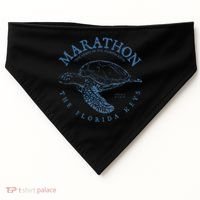 Marathon Turtle Florida Keys Scuba Fishing Diving Tee USA-Made Doggie Bandana thumb 0