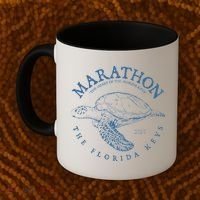 Marathon Turtle Florida Keys Scuba Fishing Diving Tee Coffee Mug thumb 2