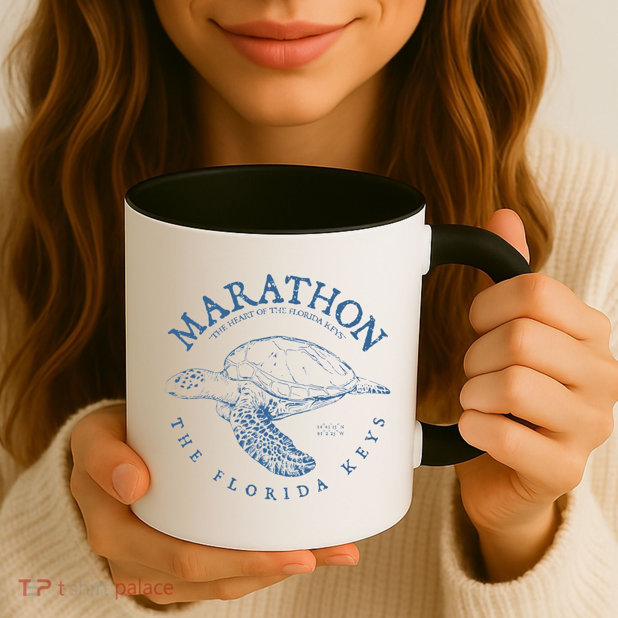Marathon Turtle Florida Keys Scuba Fishing Diving Tee Coffee Mug