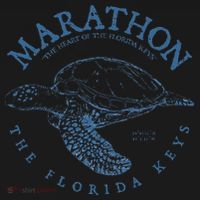 Marathon Turtle Florida Keys Scuba Fishing Diving Tee Women's Hoodie thumb 2