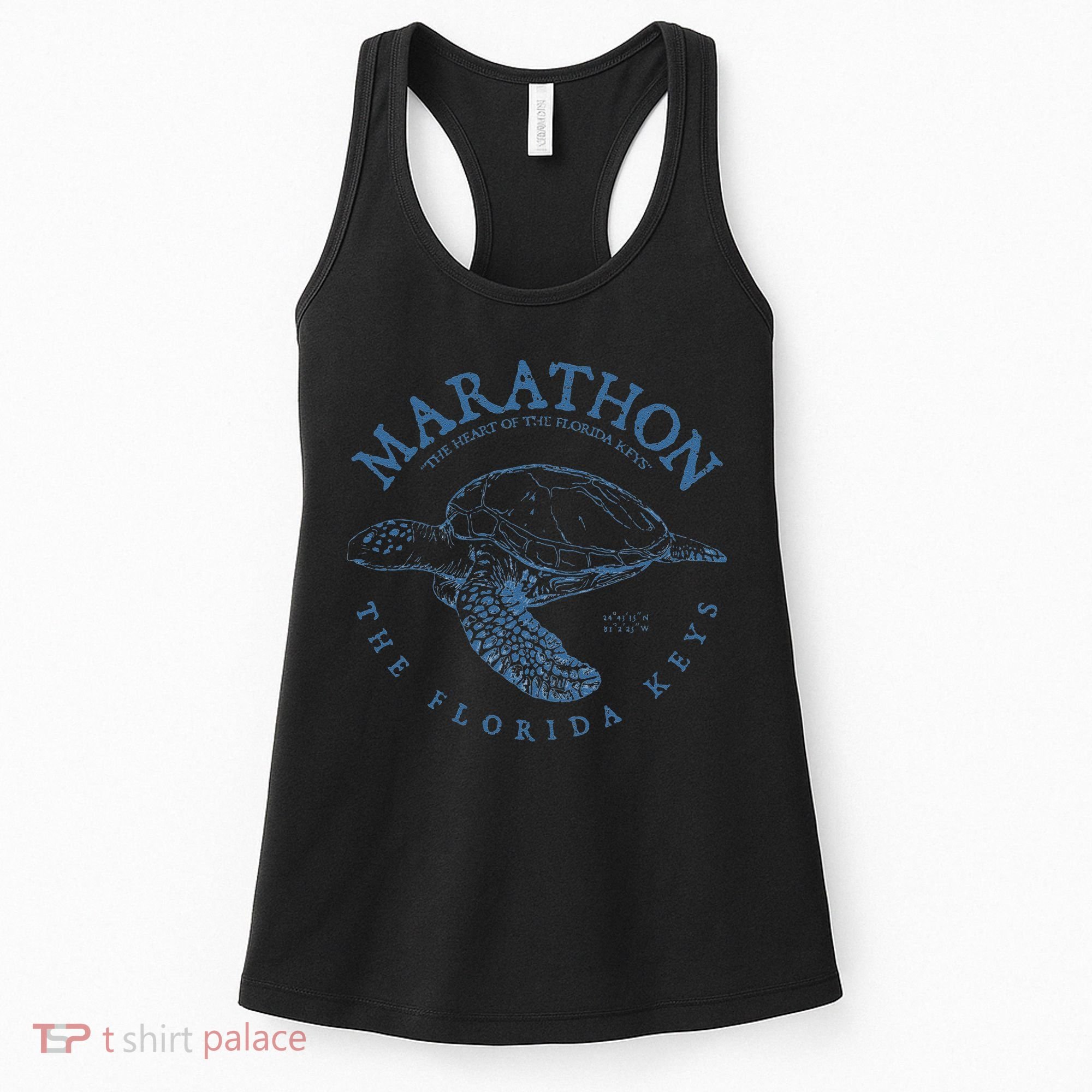 Marathon Turtle Florida Keys Scuba Fishing Diving Tee Women's Tank Top