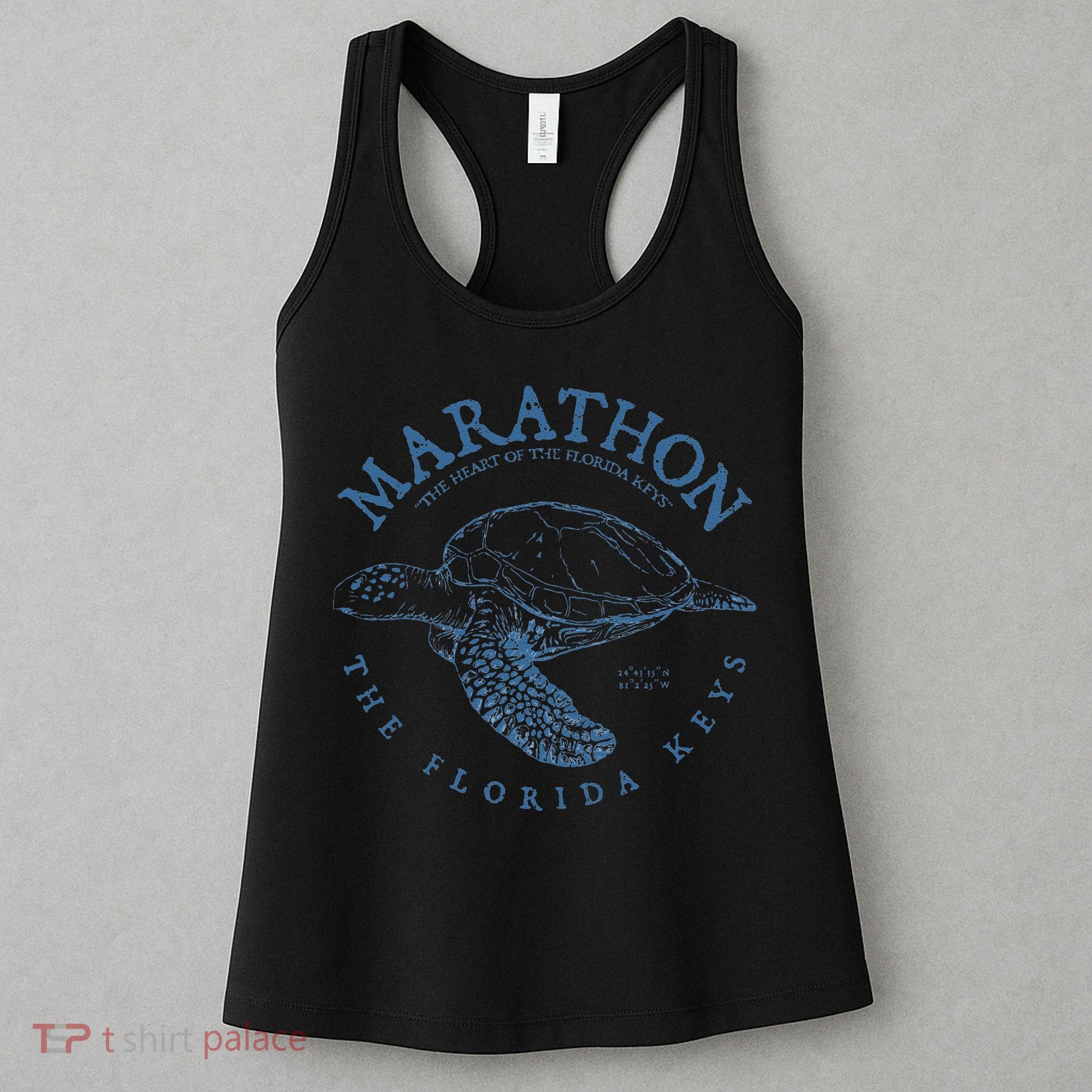 Marathon Turtle Florida Keys Scuba Fishing Diving Tee Women's Tank Top