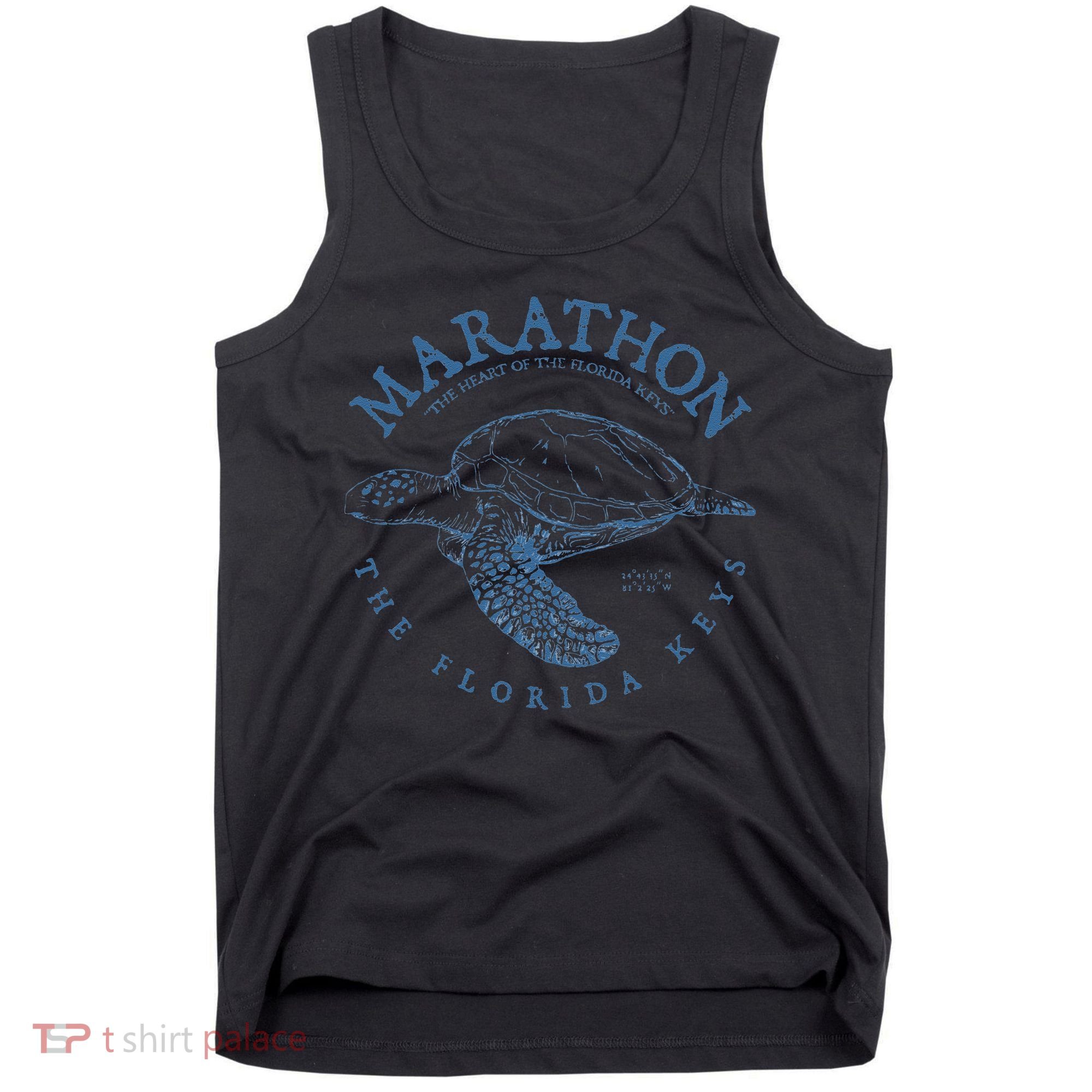 Marathon Turtle Florida Keys Scuba Fishing Diving Tee Tank Top