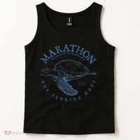 Marathon Turtle Florida Keys Scuba Fishing Diving Tee Tank Top thumb 2