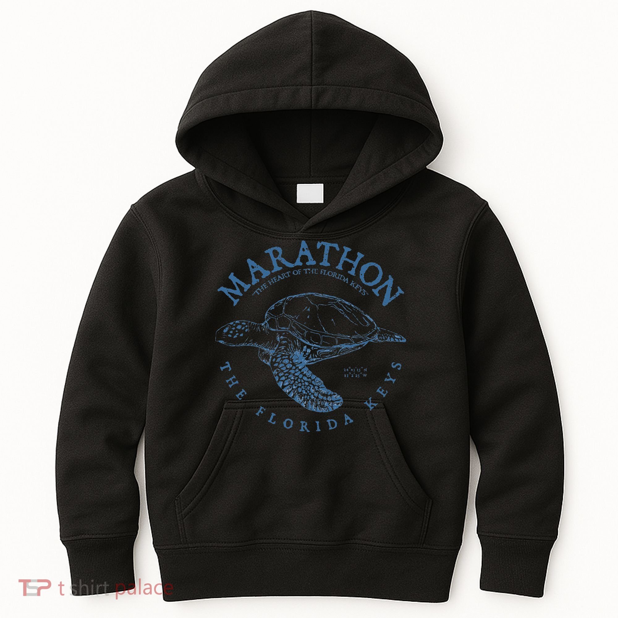 Marathon Turtle Florida Keys Scuba Fishing Diving Tee Kids Hoodie