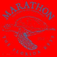 Marathon Turtle Florida Keys Scuba Fishing Diving Tee Santa Hat thumb 1