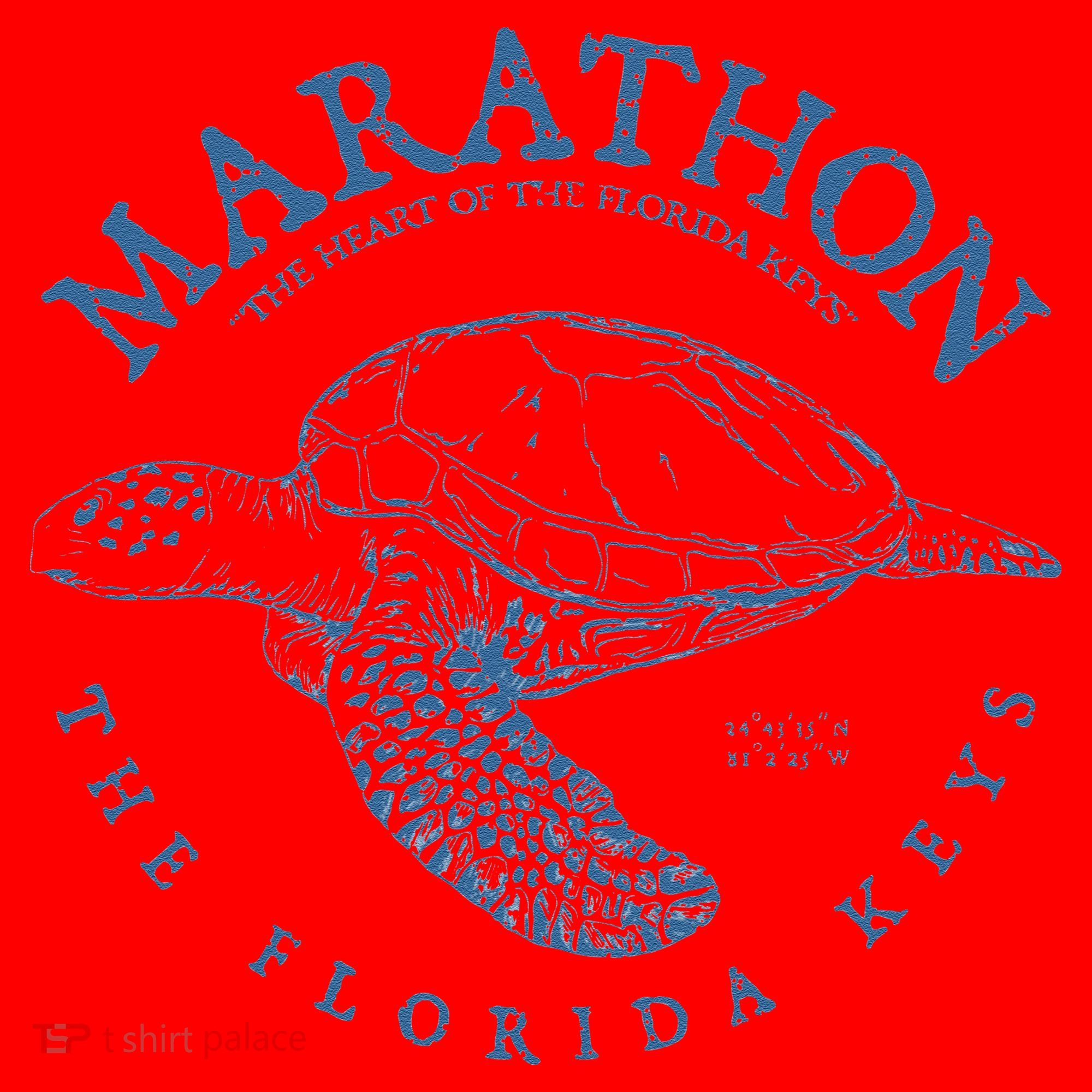 Marathon Turtle Florida Keys Scuba Fishing Diving Tee Santa Hat