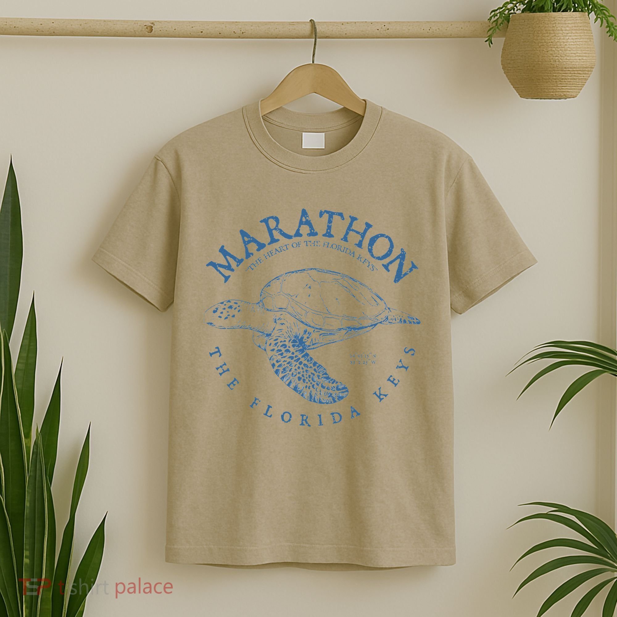 Marathon Turtle Florida Keys Scuba Fishing Diving Tee T-Shirt