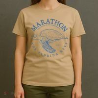 Marathon Turtle Florida Keys Scuba Fishing Diving Tee T-Shirt thumb 4