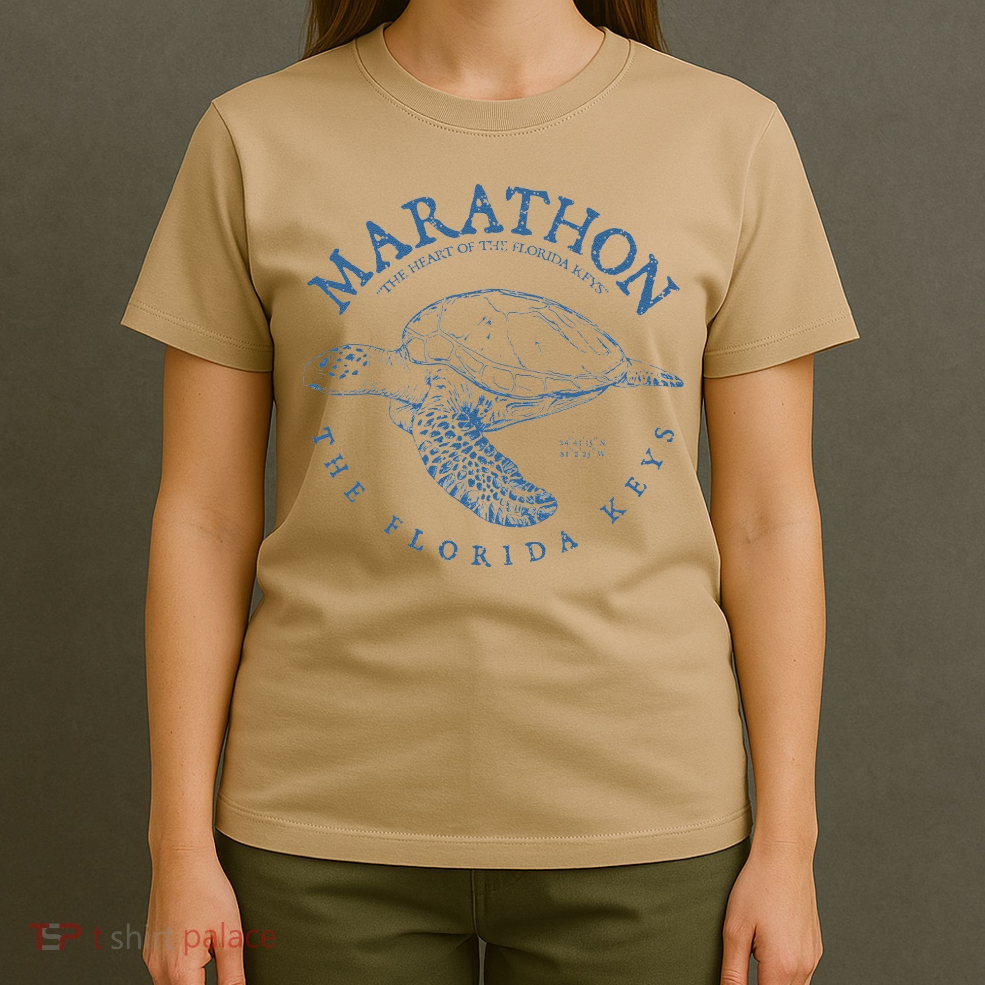 Marathon Turtle Florida Keys Scuba Fishing Diving Tee T-Shirt