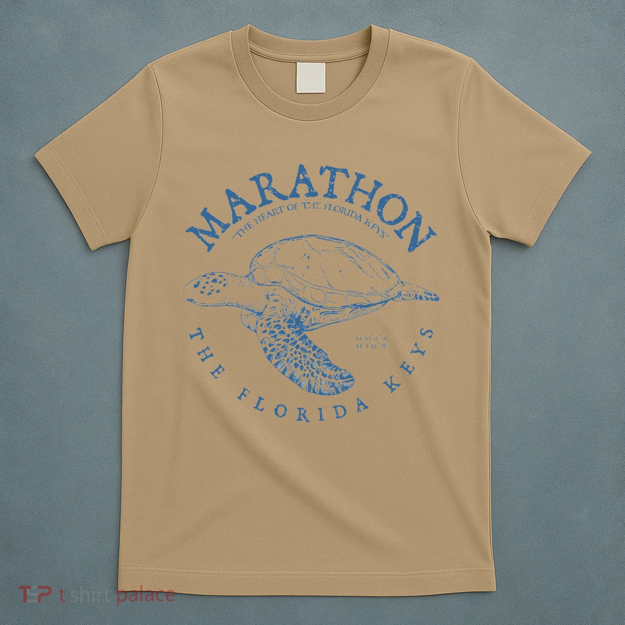 Marathon Turtle Florida Keys Scuba Fishing Diving Tee T-Shirt