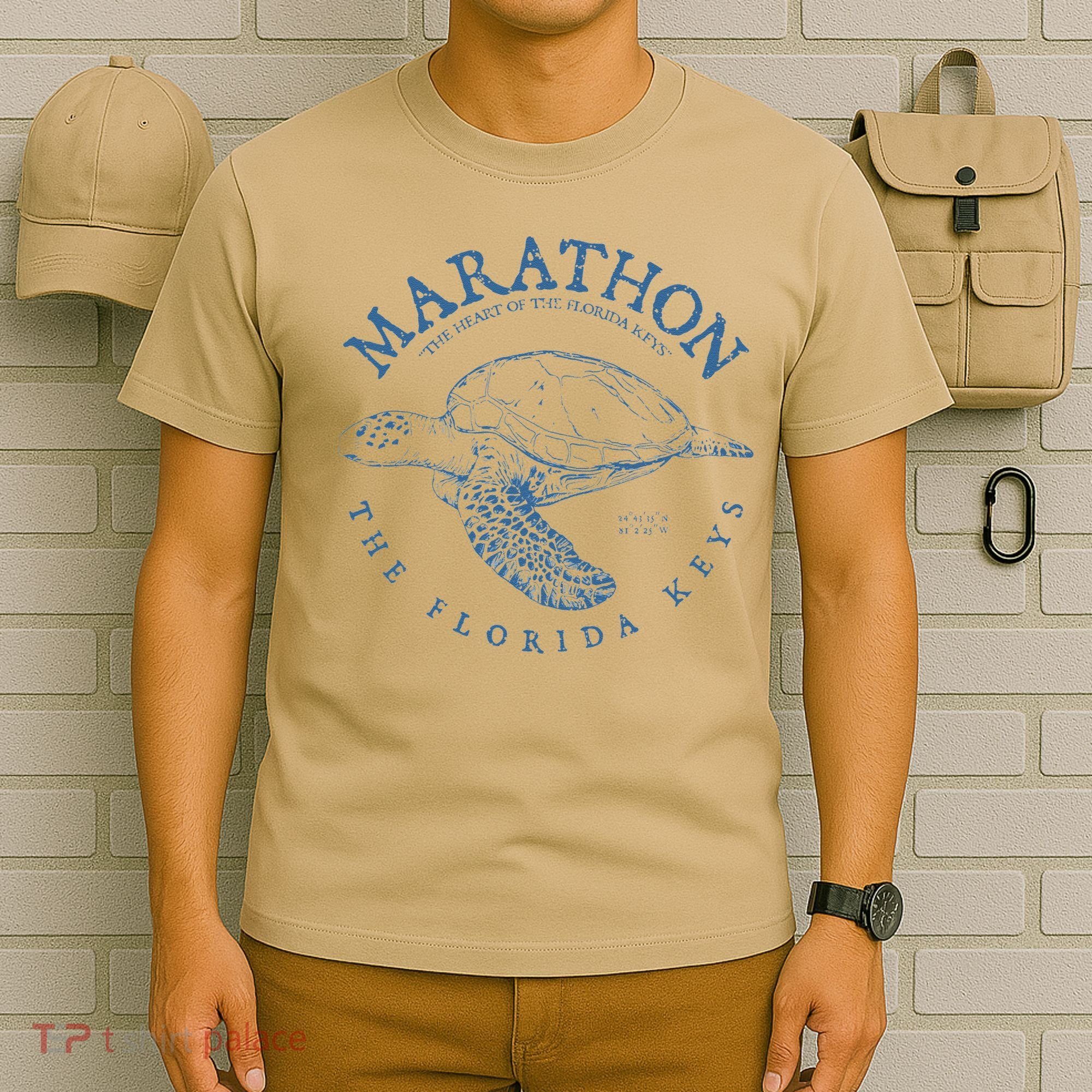 Marathon Turtle Florida Keys Scuba Fishing Diving Tee T-Shirt