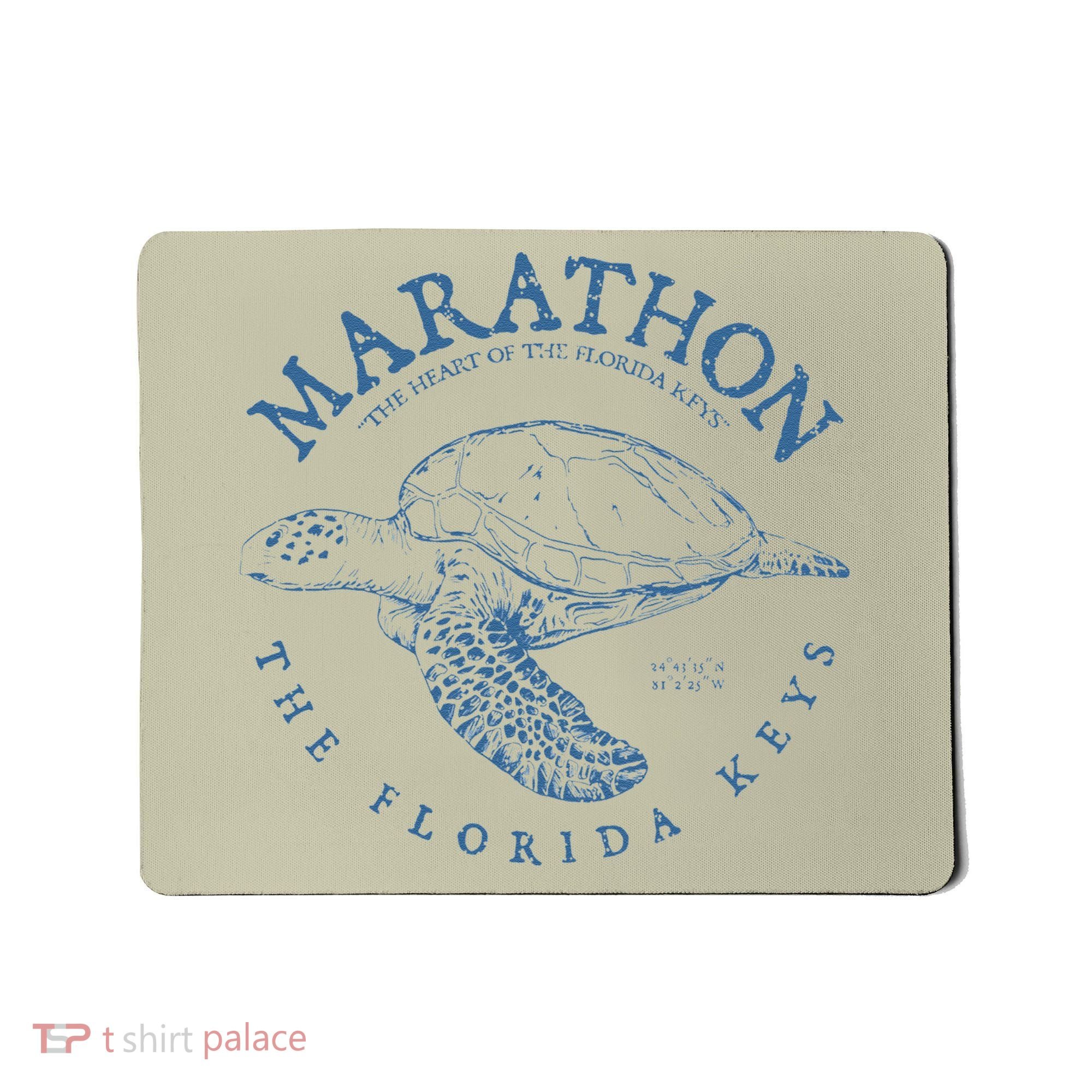 Marathon Turtle Florida Keys Scuba Fishing Diving Tee Mousepad
