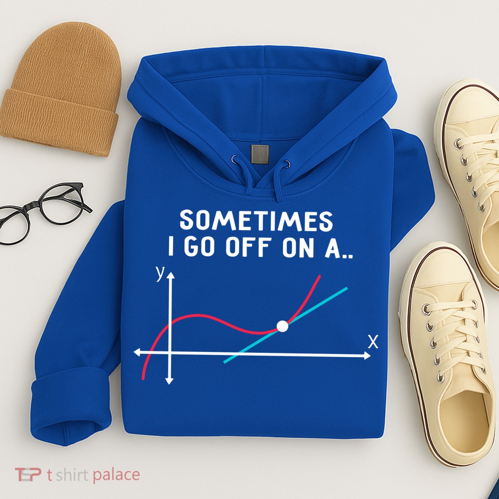 Math Teacher Funny Gift Sometimes I Go Off On A Tangent Gift Hoodie