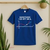 Math Teacher Funny Gift Sometimes I Go Off On A Tangent Gift T-Shirt thumb 2