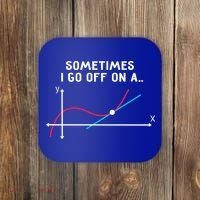 Math Teacher Funny Gift Sometimes I Go Off On A Tangent Gift Coaster thumb 0
