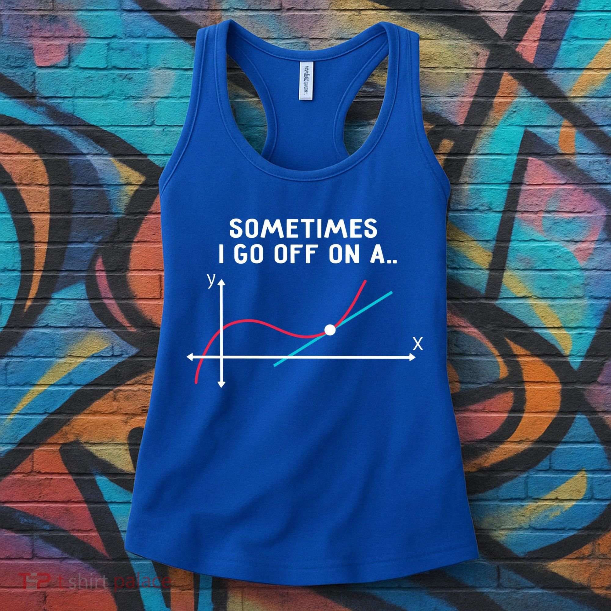 Math Teacher Funny Gift Sometimes I Go Off On A Tangent Gift Women's Tank Top