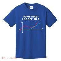 Math Teacher Funny Gift Sometimes I Go Off On A Tangent Gift Kids T-Shirt thumb 0