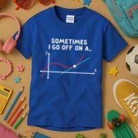 Math Teacher Funny Gift Sometimes I Go Off On A Tangent Gift Kids T-Shirt thumb 3