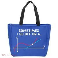 Math Teacher Funny Gift Sometimes I Go Off On A Tangent Gift Tote Bag thumb 0
