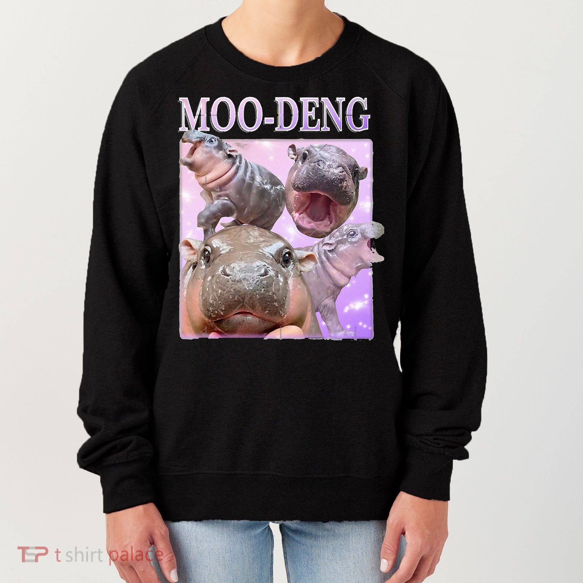 Moodeng The Famous Baby Pigmy Hippo Moodeng Women's Sweatshirt