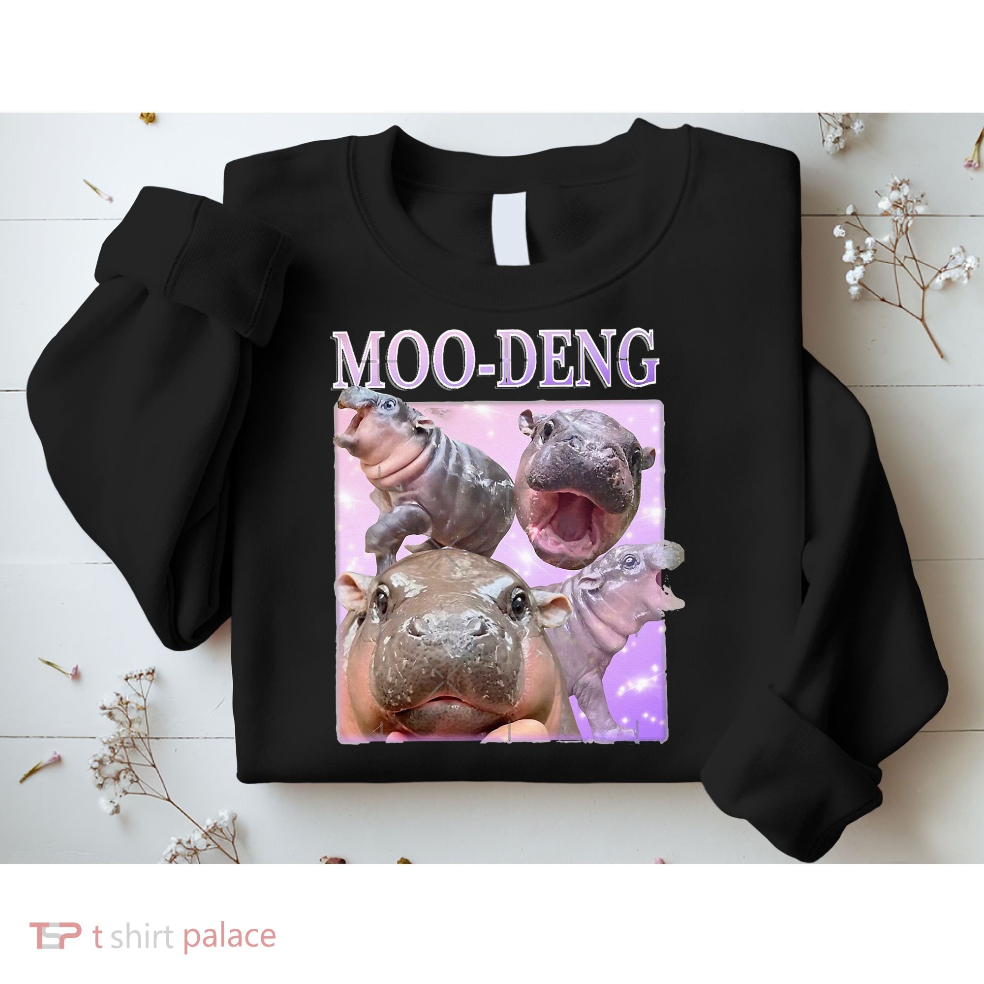 Moodeng The Famous Baby Pigmy Hippo Moodeng Sweatshirt