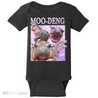 Moodeng The Famous Baby Pigmy Hippo Moodeng Baby Bodysuit thumb 0