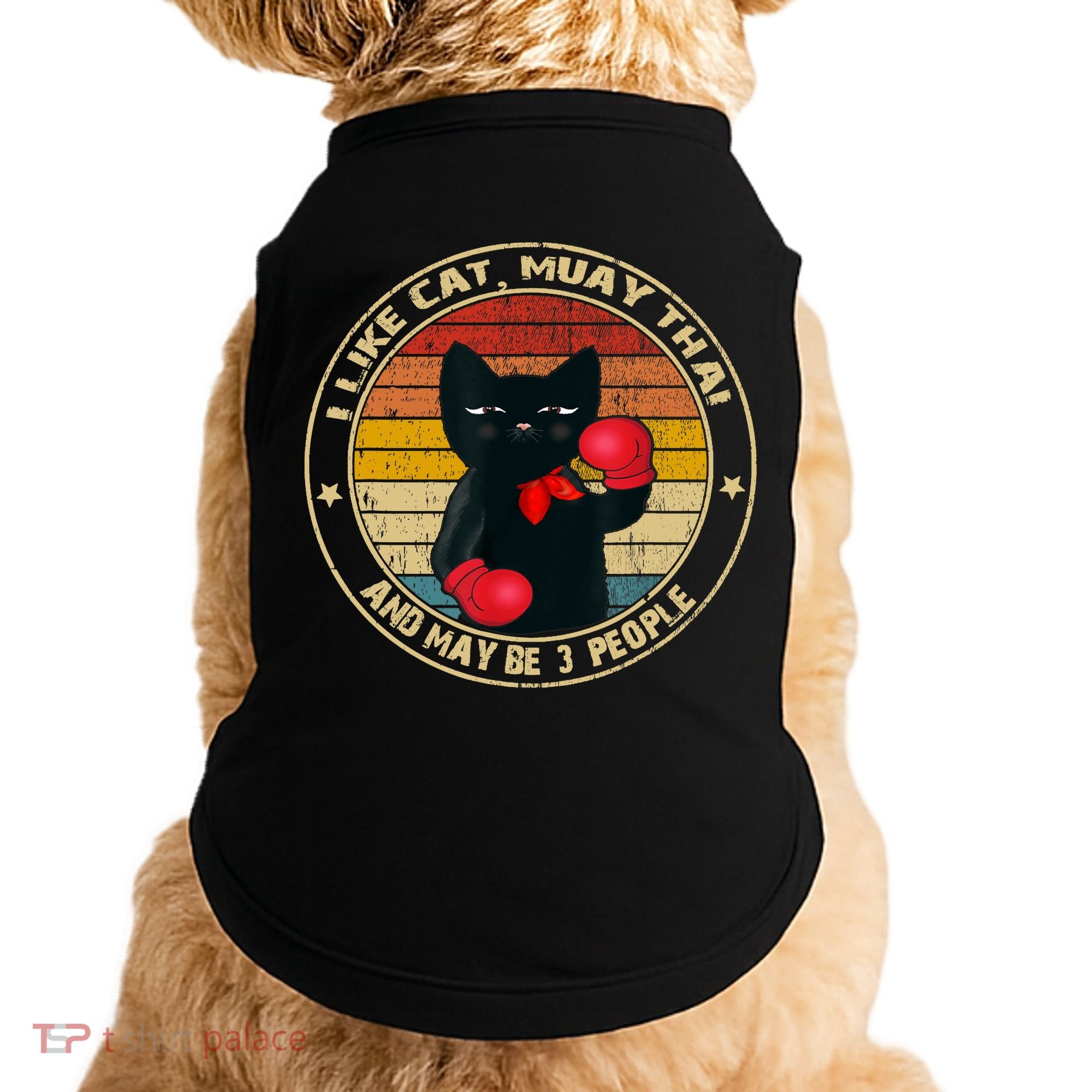 Muay Thai Funny Cat Kickboxing Thailand Boxing Cat Boxing Doggie Tank