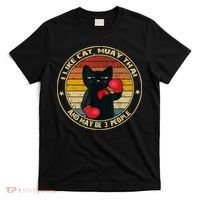 Muay Thai Funny Cat Kickboxing Thailand Boxing Cat Boxing T-Shirt thumb 0