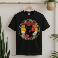 Muay Thai Funny Cat Kickboxing Thailand Boxing Cat Boxing T-Shirt thumb 2
