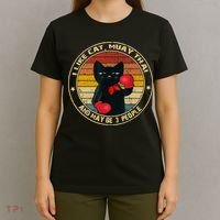 Muay Thai Funny Cat Kickboxing Thailand Boxing Cat Boxing T-Shirt thumb 4