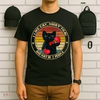 Muay Thai Funny Cat Kickboxing Thailand Boxing Cat Boxing T-Shirt thumb 6
