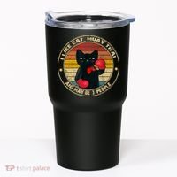 Muay Thai Funny Cat Kickboxing Thailand Boxing Cat Boxing Tumbler thumb 0