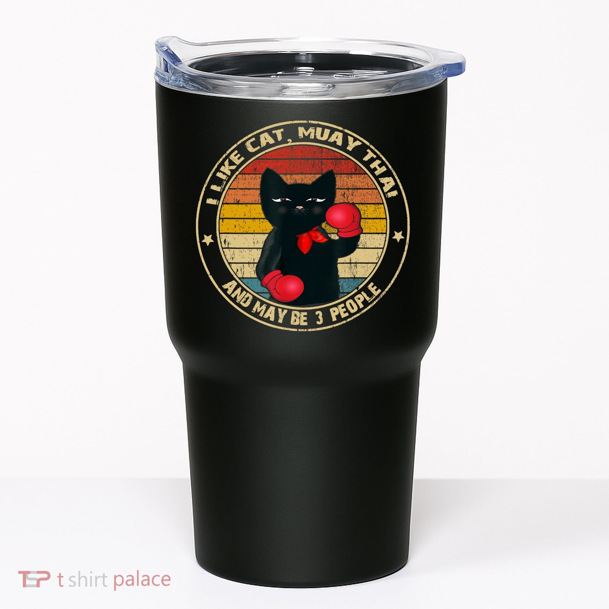 Muay Thai Funny Cat Kickboxing Thailand Boxing Cat Boxing Tumbler