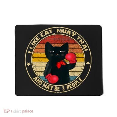 Muay Thai Funny Cat Kickboxing Thailand Boxing Cat Boxing Mousepad