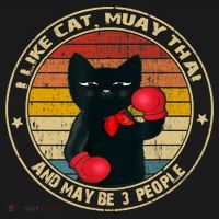 Muay Thai Funny Cat Kickboxing Thailand Boxing Cat Boxing Women's Tank Top thumb 5
