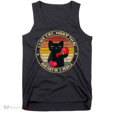 Muay Thai Funny Cat Kickboxing Thailand Boxing Cat Boxing Tank Top