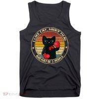 Muay Thai Funny Cat Kickboxing Thailand Boxing Cat Boxing Tank Top thumb 0