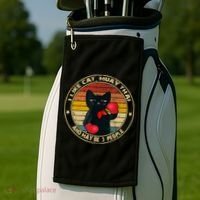 Muay Thai Funny Cat Kickboxing Thailand Boxing Cat Boxing Golf Towel thumb 2